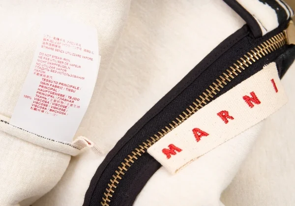 マルニMARNI グラフィックボンディングトップス 白黄黒38 K-76558_013