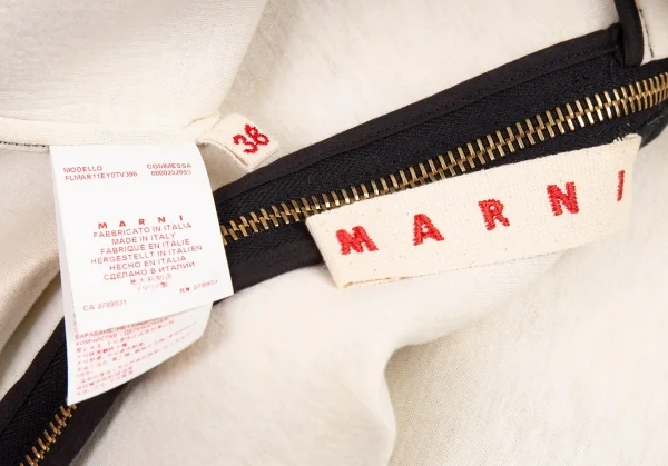 マルニMARNI グラフィックボンディングトップス 白黄黒38 K-76558_014