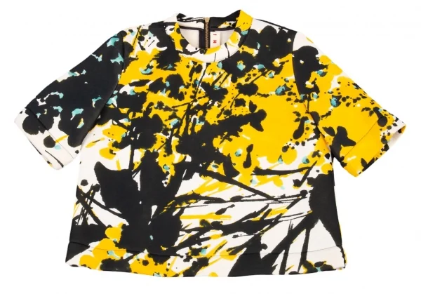 マルニMARNI グラフィックボンディングトップス 白黄黒38 K-76558_002
