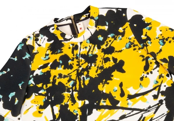 マルニMARNI グラフィックボンディングトップス 白黄黒38 K-76558_003