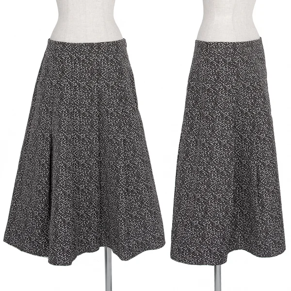 レキップヨシエイナバL'EQUIPE YOSHIE INABA トライアングルジャカードスカート こげ茶白40 K-76603_001