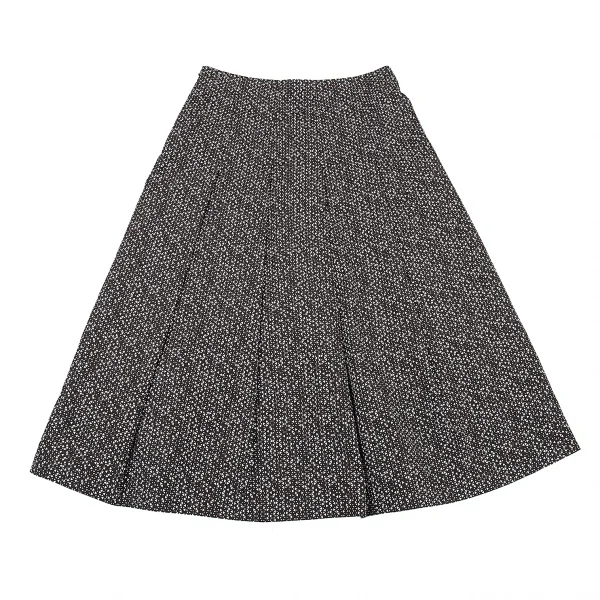 レキップヨシエイナバL'EQUIPE YOSHIE INABA トライアングルジャカードスカート こげ茶白40 K-76603_010