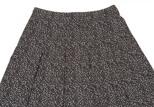 レキップヨシエイナバL'EQUIPE YOSHIE INABA トライアングルジャカードスカート こげ茶白40 K-76603_011