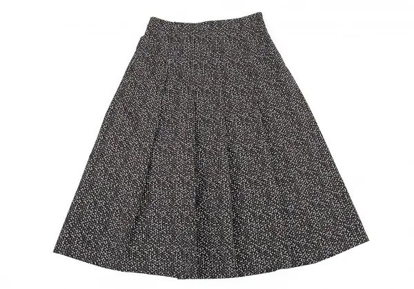 レキップヨシエイナバL'EQUIPE YOSHIE INABA トライアングルジャカードスカート こげ茶白40 K-76603_002