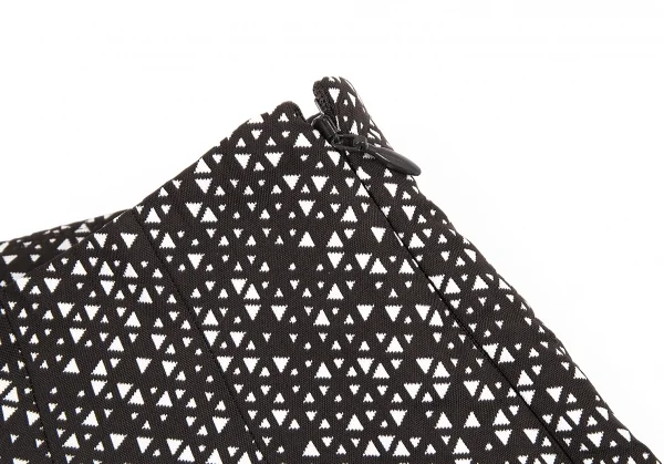 レキップヨシエイナバL'EQUIPE YOSHIE INABA トライアングルジャカードスカート こげ茶白40 K-76603_004