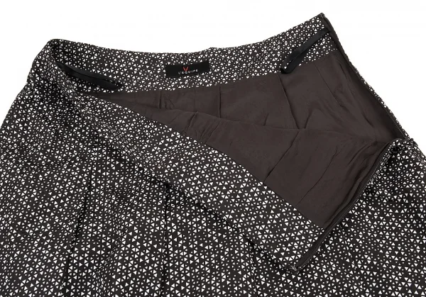 レキップヨシエイナバL'EQUIPE YOSHIE INABA トライアングルジャカードスカート こげ茶白40 K-76603_005