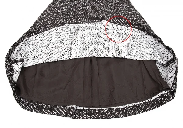 レキップヨシエイナバL'EQUIPE YOSHIE INABA トライアングルジャカードスカート こげ茶白40 K-76603_007