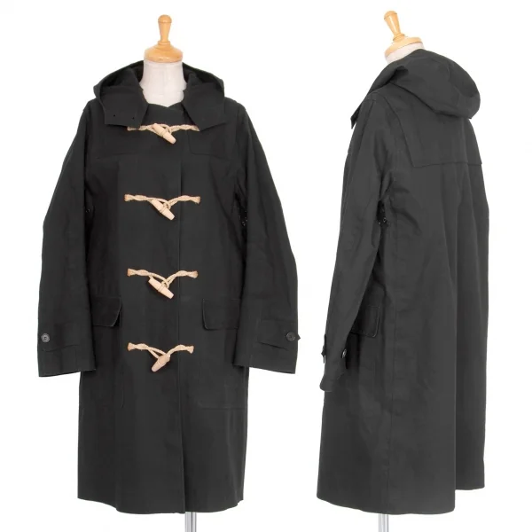 マーガレットハウエル×マッキントッシュMARGARET HOWEL×MACKINTOSH ゴム引きダッフルコート 黒2 K-76619_001