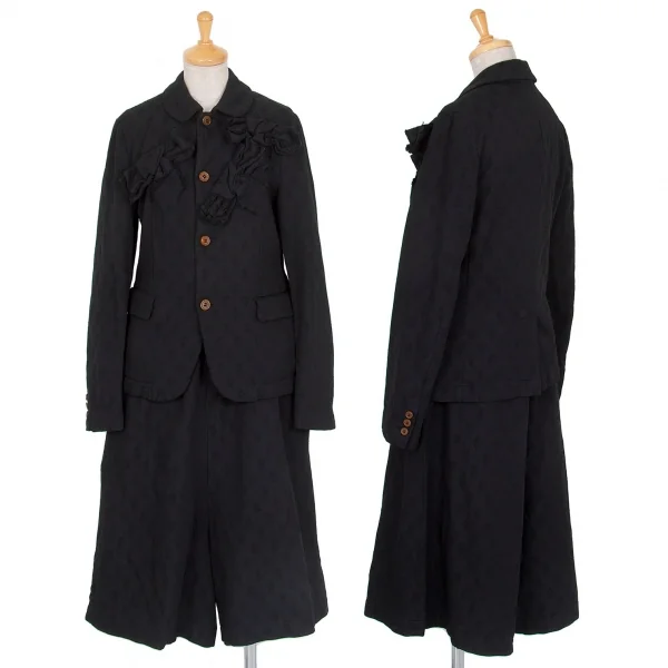 コムコム コムデギャルソンCOMME des GARCONS ポリ製品染めジャガードペンギンパンツ 黒XS K-76727_014