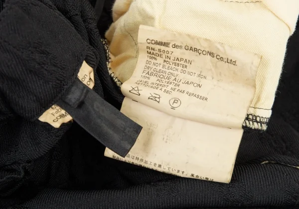コムコム コムデギャルソンCOMME des GARCONS ポリ製品染めジャガードペンギンパンツ 黒XS K-76727_015