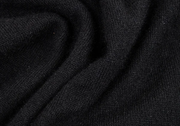 マドモアゼルノンノンMademoiselle NON NON バイカラーカシミヤベスト 黒茶M位 K-76743_010