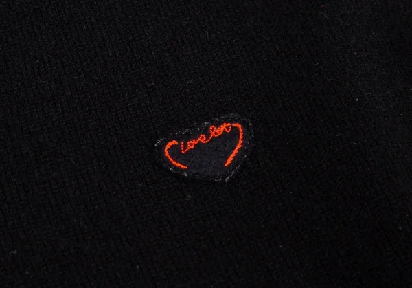 マドモアゼルノンノンMademoiselle NON NON バイカラーカシミヤベスト 黒茶M位 K-76743_005