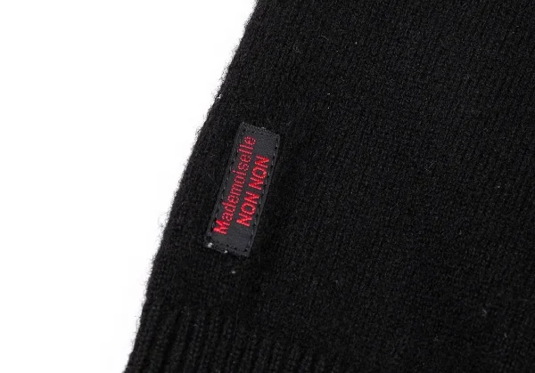 マドモアゼルノンノンMademoiselle NON NON バイカラーカシミヤベスト 黒茶M位 K-76743_007