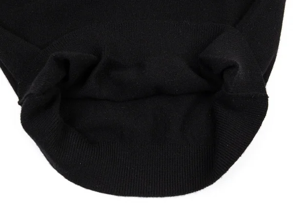 マドモアゼルノンノンMademoiselle NON NON バイカラーカシミヤベスト 黒茶M位 K-76743_008