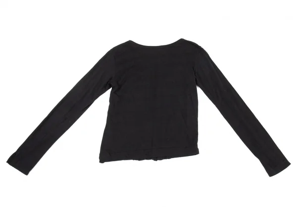 ワイズY's フロントギャザーラインカットソー 黒2 K-76778_010