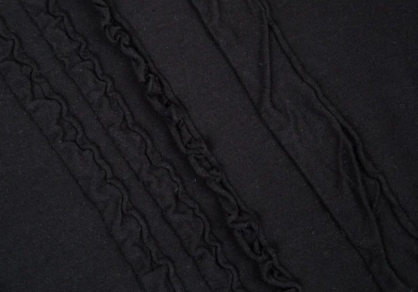 ワイズY's フロントギャザーラインカットソー 黒2 K-76778_005