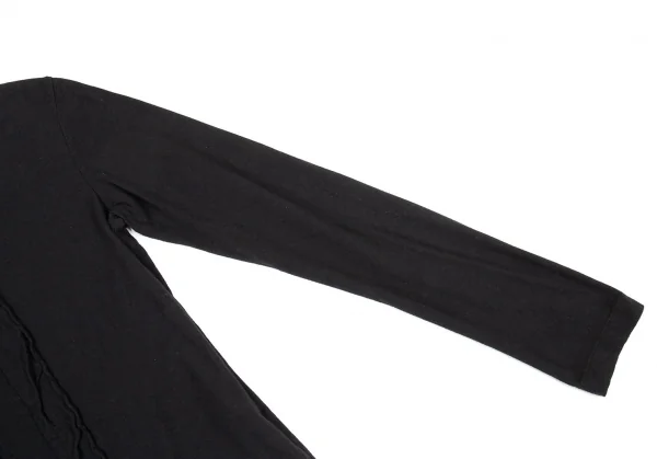 ワイズY's フロントギャザーラインカットソー 黒2 K-76778_006