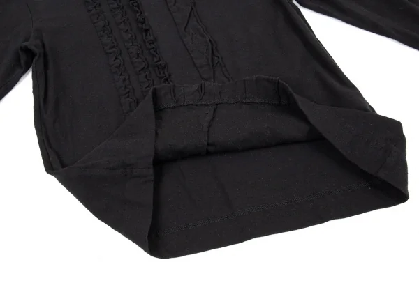 ワイズY's フロントギャザーラインカットソー 黒2 K-76778_009