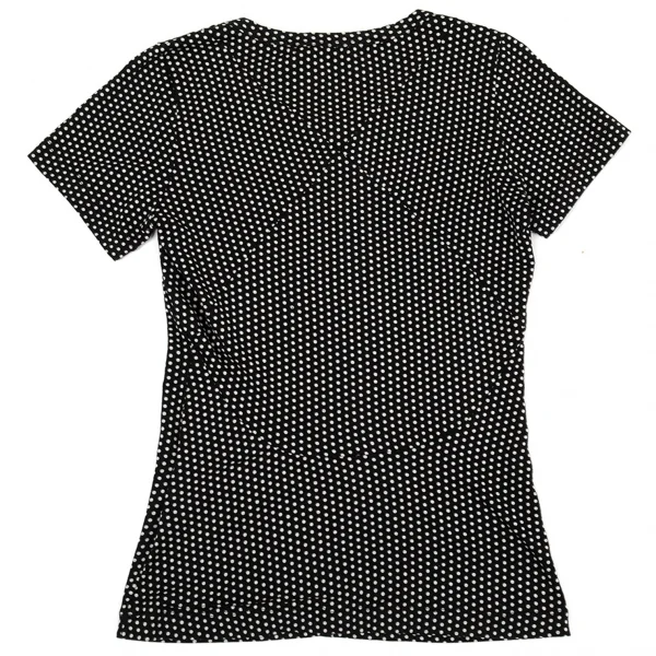 ジュンヤワタナベ コムデギャルソンJUNYA WATANABE COMME des GARCONS 切替デザインレーヨンストレッチドットカットソー 黒白S位 K-76804_008