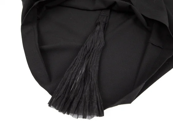 ジュンヤワタナベ コムデギャルソンJUNYA WATANABE COMME des GARCONSバックプリーツスリットストレッチスカート 黒M K-76812_007