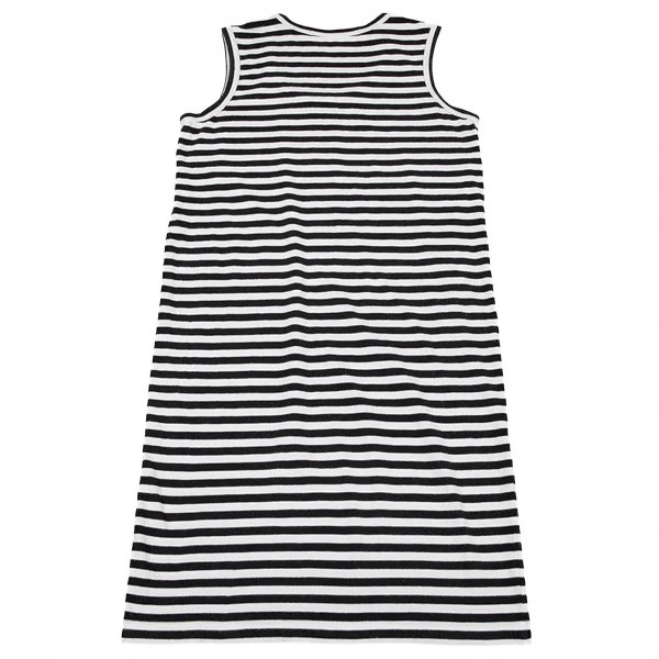 ジュンヤワタナベ コムデギャルソンJUNYA WATANABE COMME des GARCONSボーダータンクトップワンピース 白黒M K-76825_010