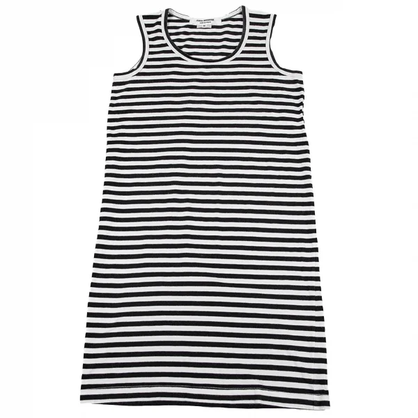 ジュンヤワタナベ コムデギャルソンJUNYA WATANABE COMME des GARCONSボーダータンクトップワンピース 白黒M K-76825_002