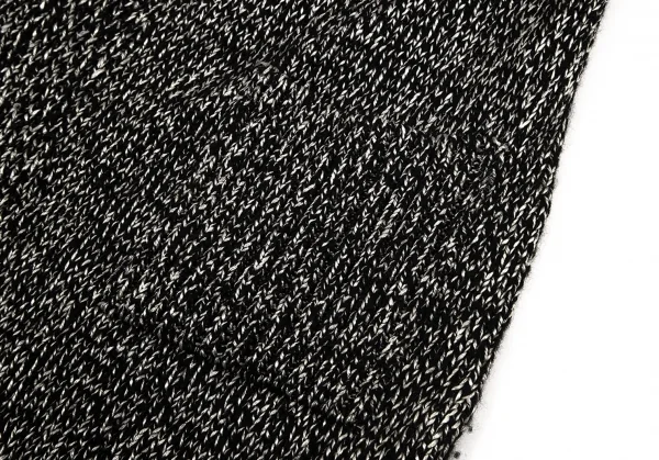 ヨウジヤマモト ファムYohji Yamamoto FEMME プライ バイ ラグネ キカス plyy by RAGNE KIKAS ラメニットガウンコート 黒シルバー2 K-76827_010