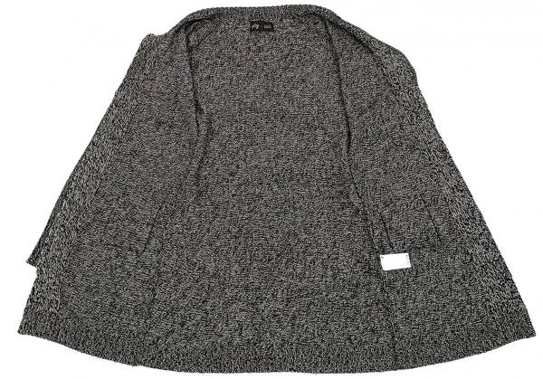 ヨウジヤマモト ファムYohji Yamamoto FEMME プライ バイ ラグネ キカス plyy by RAGNE KIKAS ラメニットガウンコート 黒シルバー2 K-76827_011