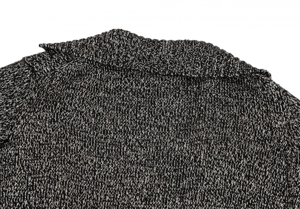 ヨウジヤマモト ファムYohji Yamamoto FEMME プライ バイ ラグネ キカス plyy by RAGNE KIKAS ラメニットガウンコート 黒シルバー2 K-76827_013