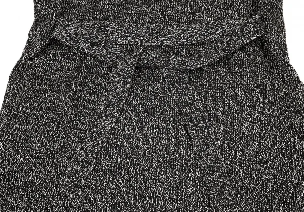 ヨウジヤマモト ファムYohji Yamamoto FEMME プライ バイ ラグネ キカス plyy by RAGNE KIKAS ラメニットガウンコート 黒シルバー2 K-76827_015