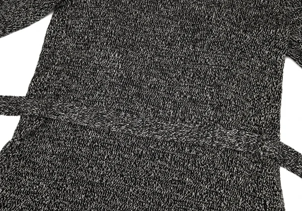 ヨウジヤマモト ファムYohji Yamamoto FEMME プライ バイ ラグネ キカス plyy by RAGNE KIKAS ラメニットガウンコート 黒シルバー2 K-76827_016