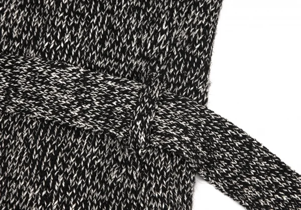 ヨウジヤマモト ファムYohji Yamamoto FEMME プライ バイ ラグネ キカス plyy by RAGNE KIKAS ラメニットガウンコート 黒シルバー2 K-76827_017