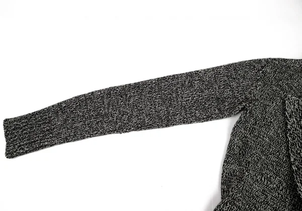 ヨウジヤマモト ファムYohji Yamamoto FEMME プライ バイ ラグネ キカス plyy by RAGNE KIKAS ラメニットガウンコート 黒シルバー2 K-76827_007