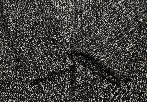 ヨウジヤマモト ファムYohji Yamamoto FEMME プライ バイ ラグネ キカス plyy by RAGNE KIKAS ラメニットガウンコート 黒シルバー2 K-76827_008