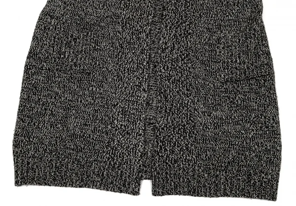 ヨウジヤマモト ファムYohji Yamamoto FEMME プライ バイ ラグネ キカス plyy by RAGNE KIKAS ラメニットガウンコート 黒シルバー2 K-76827_009