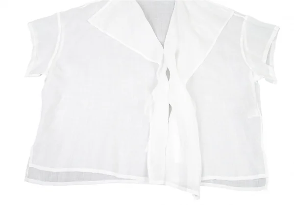 ワイズY's リネンビッグシルエット変形ブラウス 白2 K-76829_005