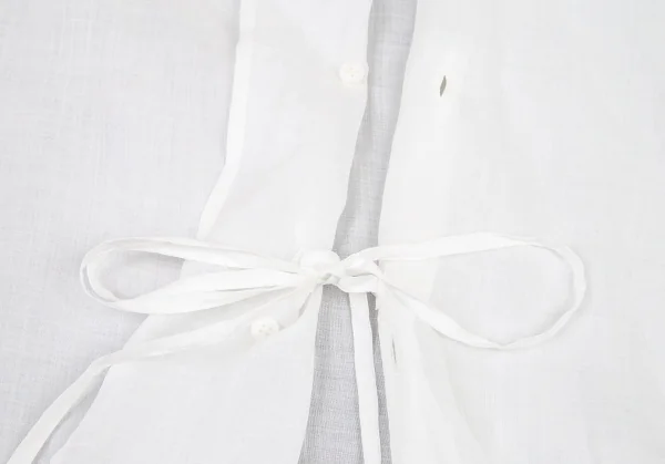 ワイズY's リネンビッグシルエット変形ブラウス 白2 K-76829_009