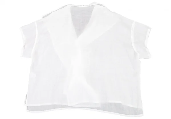 ワイズY's リネンビッグシルエット変形ブラウス 白2 K-76829_012