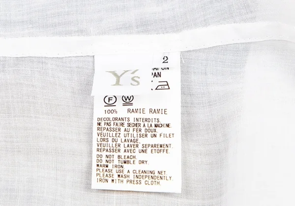 ワイズY's リネンビッグシルエット変形ブラウス 白2 K-76829_016