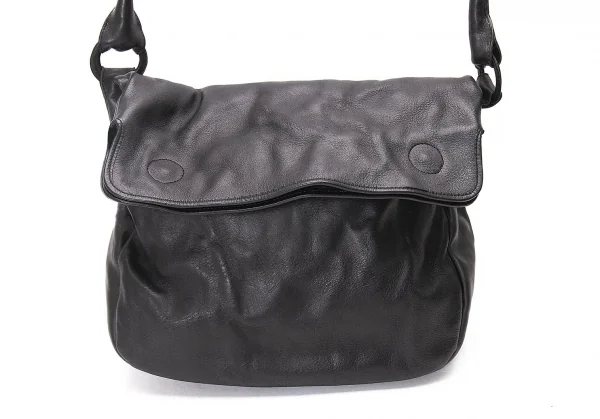 ヨーガンレールJURGEN LEHL レザーフラップショルダーバッグ 黒 K-76887_002