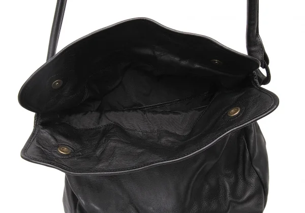 ヨーガンレールJURGEN LEHL レザーフラップショルダーバッグ 黒 K-76887_007