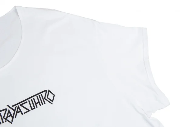 リミフゥ×ミハラヤスヒロLIMI feu×MIHARA YAUHIRO ロゴプリントバイカラービッグシルエットTシャツ 白黒S K-76899_005