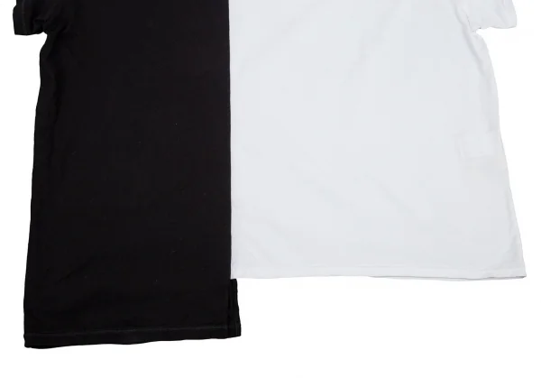 リミフゥ×ミハラヤスヒロLIMI feu×MIHARA YAUHIRO ロゴプリントバイカラービッグシルエットTシャツ 白黒S K-76899_006