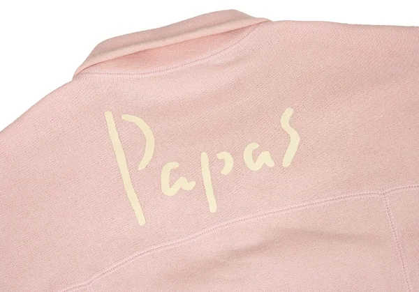 パパスPapas ピッグワッペンスウェットジップブルゾン ピンク48M