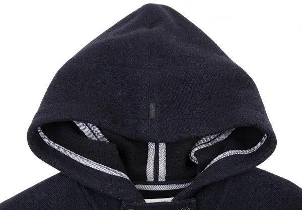 パパスPapas ワンポイントロゴ刺繍ダッフルコート 紺M K-76949_003