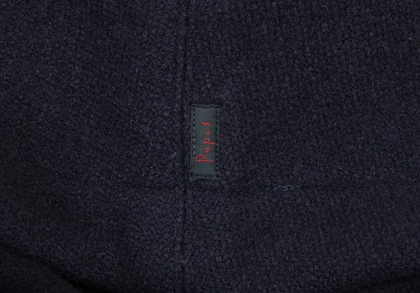 パパスPapas ワンポイントロゴ刺繍ダッフルコート 紺M K-76949_004