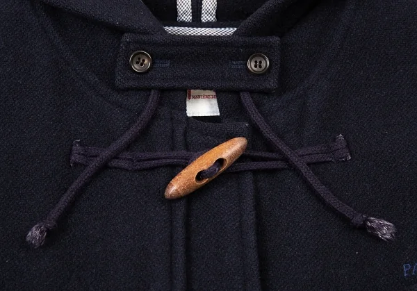 パパスPapas ワンポイントロゴ刺繍ダッフルコート 紺M K-76949_005