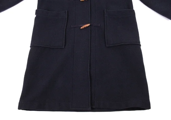 パパスPapas ワンポイントロゴ刺繍ダッフルコート 紺M K-76949_011