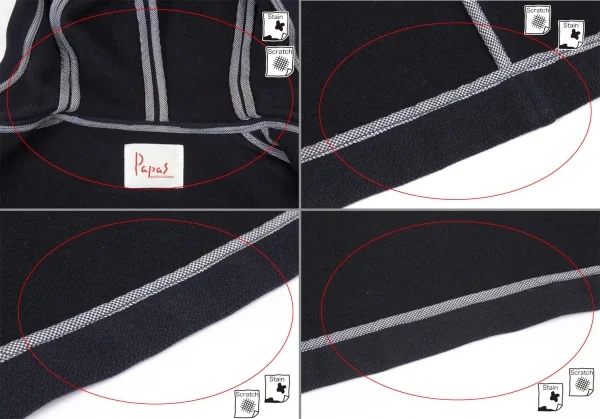 パパスPapas ワンポイントロゴ刺繍ダッフルコート 紺M K-76949_014