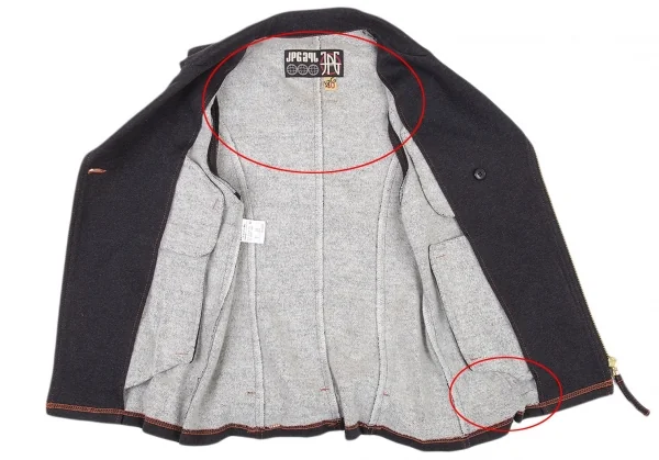 ジャンポールゴルチエJean Paul GAULTIER PARIS 裏起毛スウェットノースリーブライダースジャケット 黒40 K-76962_010